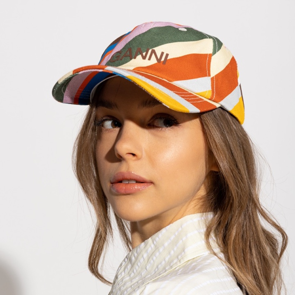 Ganni Stripped Hat - Picture 2 of 5